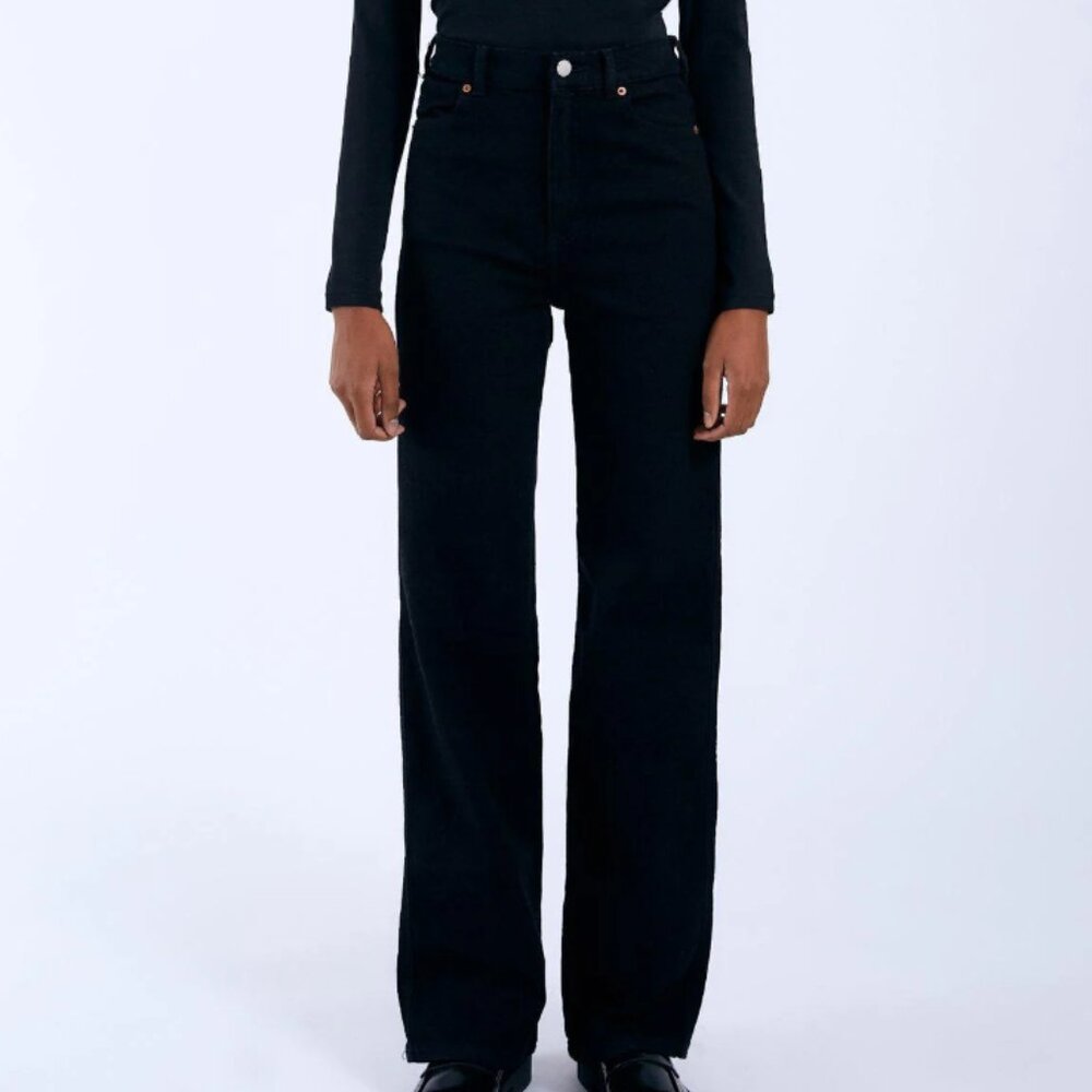 Dr Denim Moxy straight jeans in black